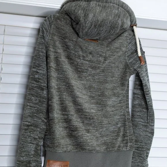 XS Super rare fleece Imported from Germany Naketano Side Zip Hoodie. - Picture 3 of 4